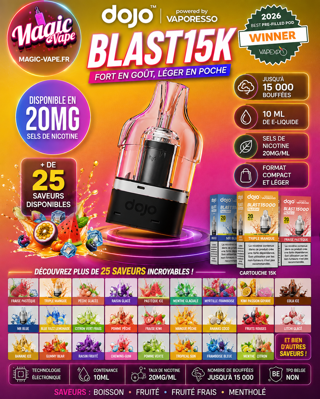 Dojo Blast 15K 20mg – Dojo By Vaporesso