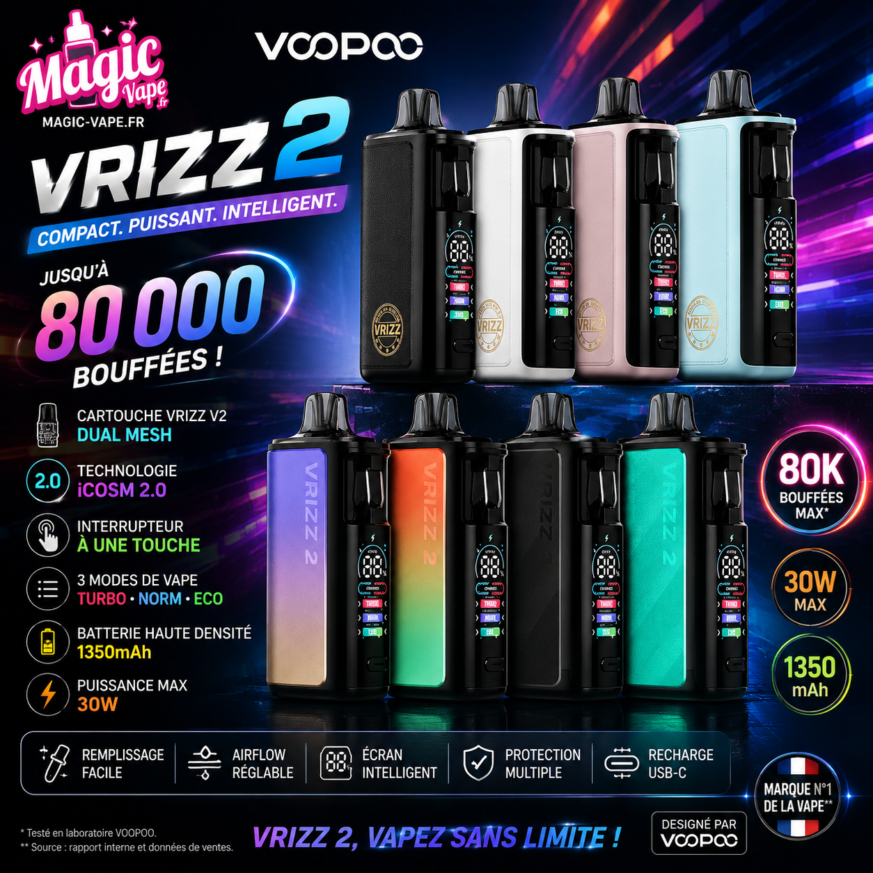 Vrizz 2 1350mAh 30W – Voopoo