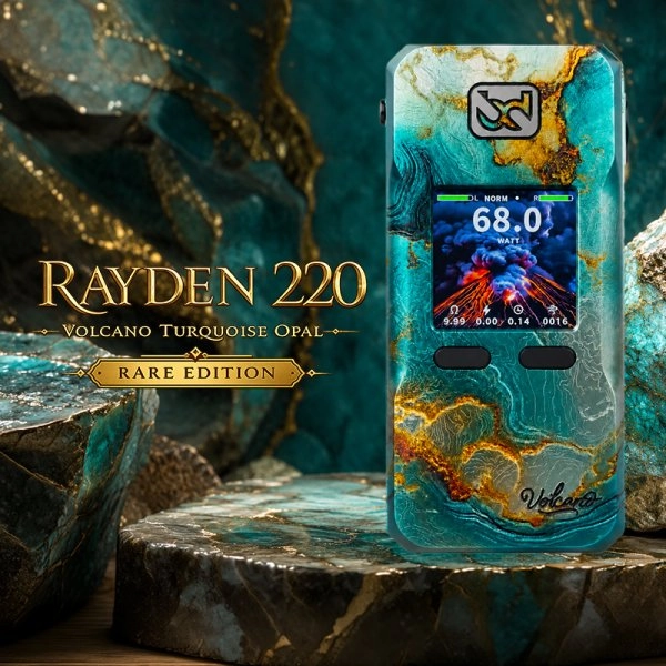 Mod Rayden 220 Volcano Turquoise Opal Rare Edition – BD Vape 2 mod rayden 220 volcano turquoise opal rare edition bd vape 1