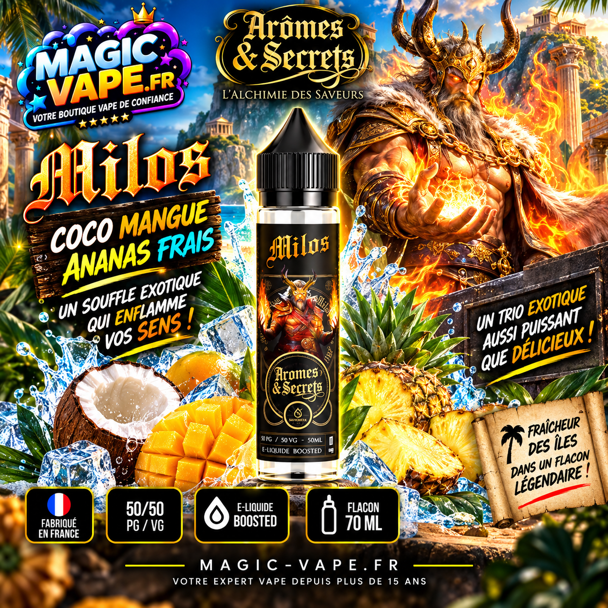 Eliquide Milos Arômes et Secrets 50ml
