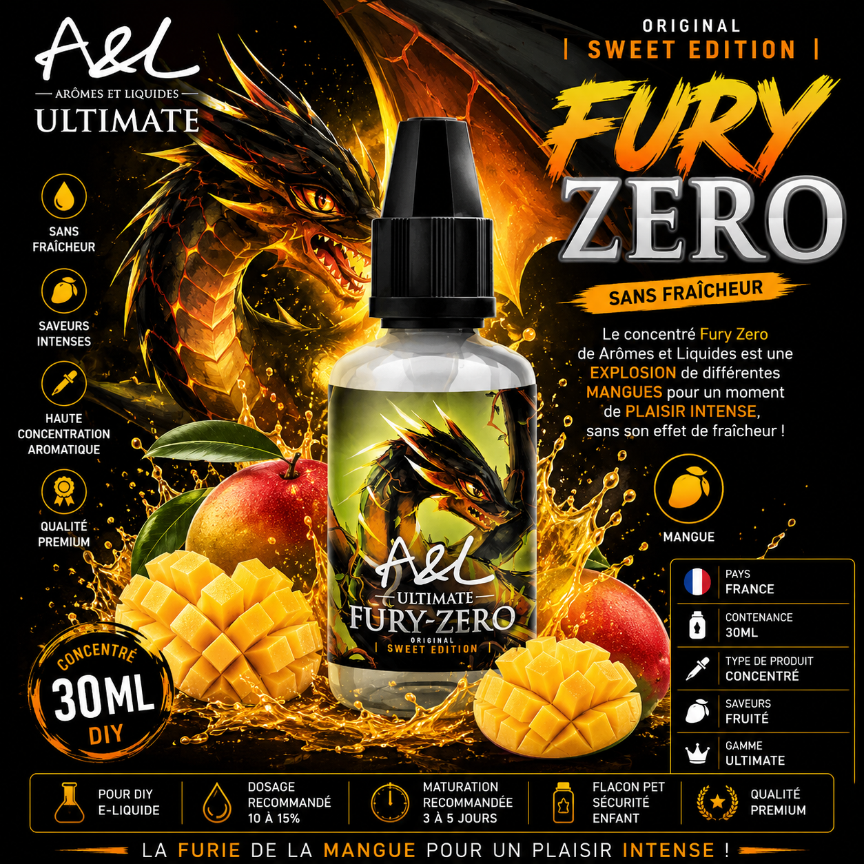 concentré fury zero sweet edition 30ml
