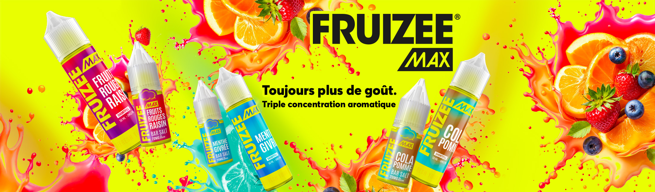 Fruizee Max 50ML : découvrez les 12 e-liquides fruités et ultra frais d’Eliquid France
