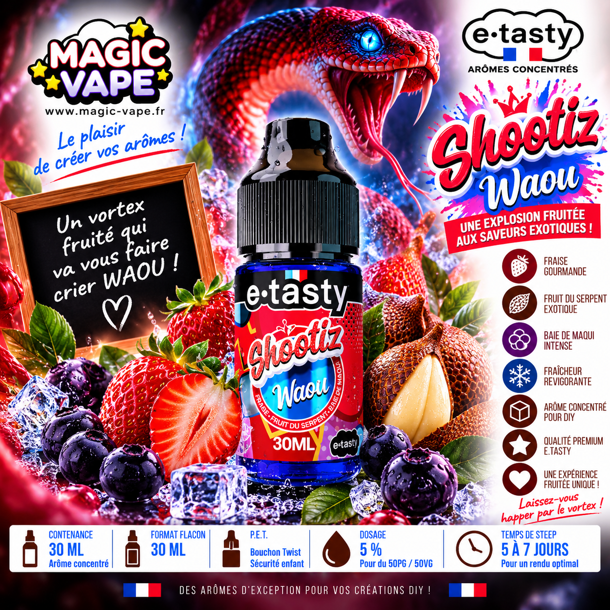 Concentré Waou 30ml – Shootiz by E.Tasty