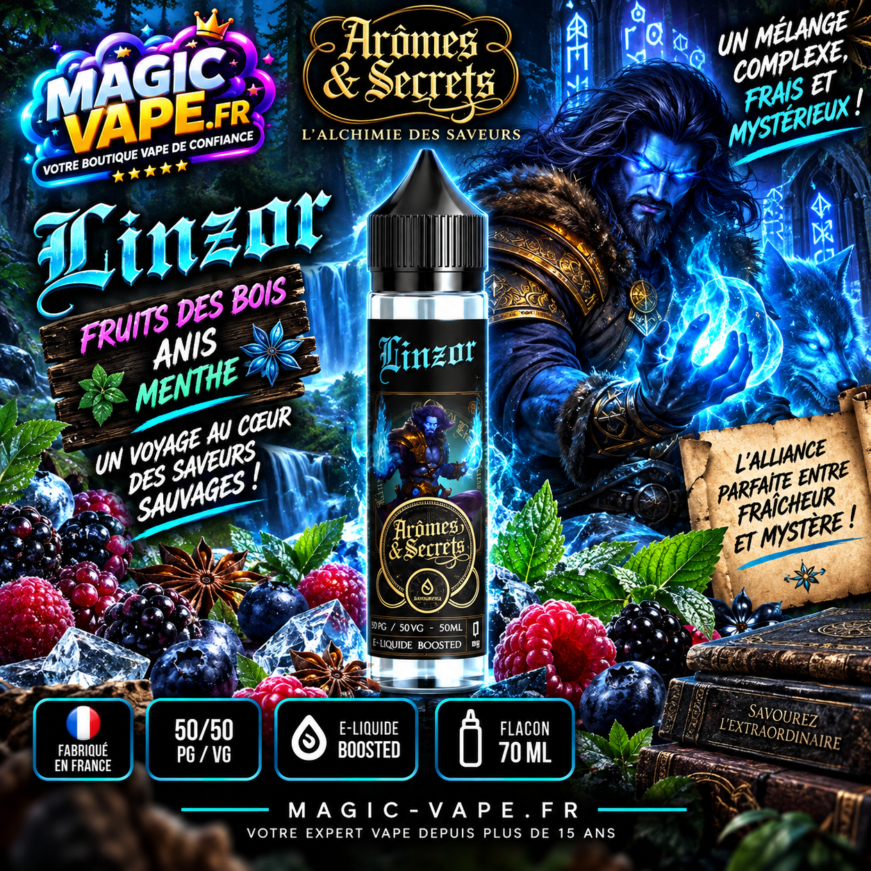 Eliquide Linzor Arômes et Secrets 50ml