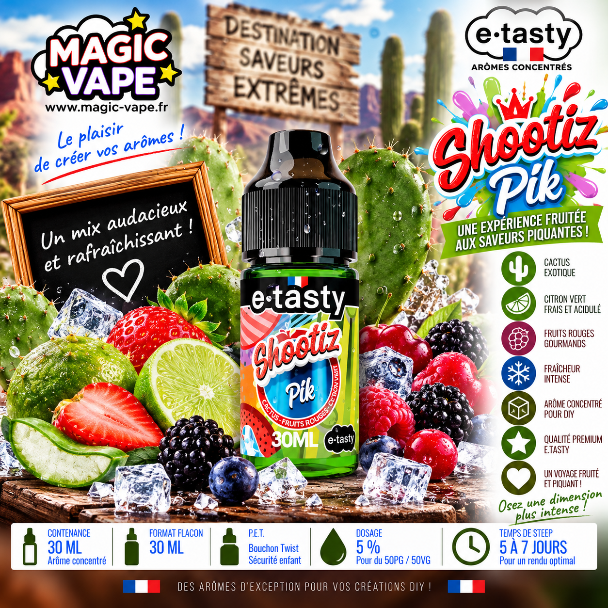 Concentré Pik 30ml – Shootiz by E.Tasty