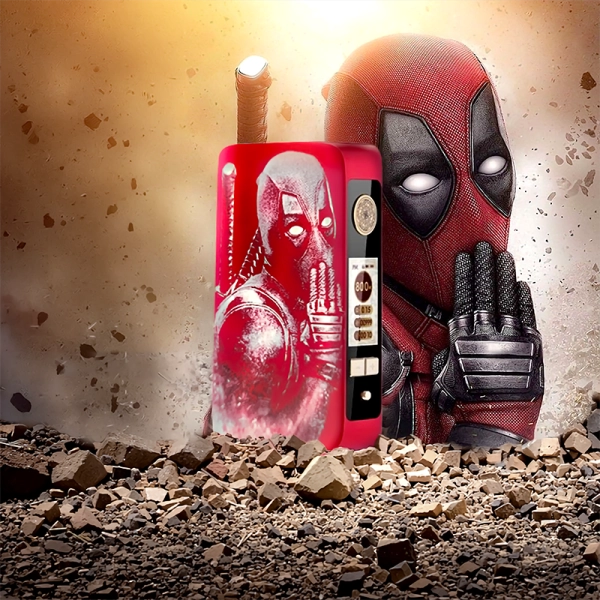 Mod dotBox 220 V2 220W 2x18650 Gravé Deadpool Red – Dotmod
