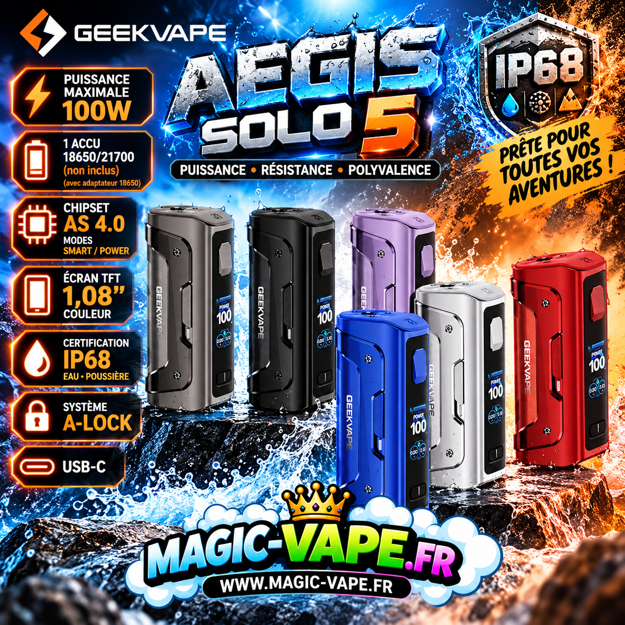 Box Aegis Solo 5 100W – Geekvape 1 380ba121 1499 464d b7c7 3c857f7f5ee8