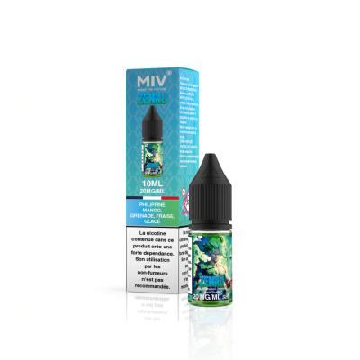 E-liquide MIV Salt Nico 10mg 10ml 9 MIV Salt Nico 20mg : un flacon de 10ml vendu à l'unité, saveur au choix parmi 15 références.
