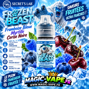 Concentré Framboise Bleue Myrtille Cerise Noire 30ml Frozen Beast
