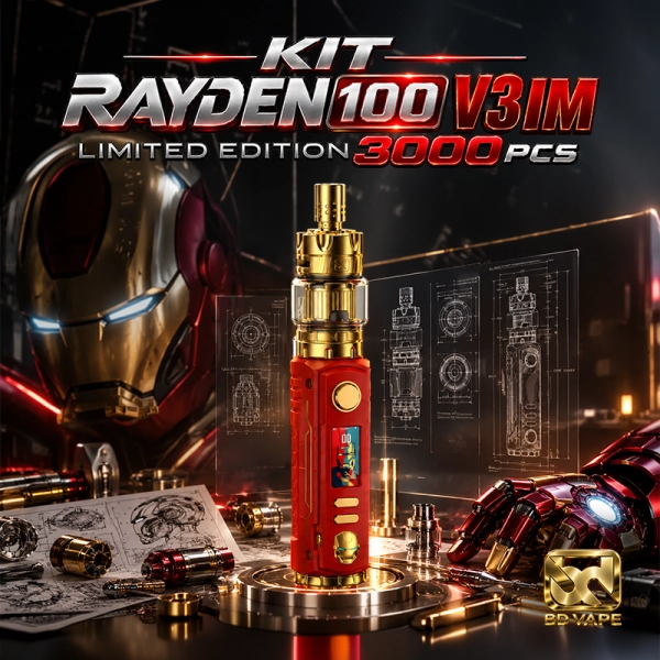 Pack Rayden 100 V3.0 IM Limited Edition 3000pcs – BD Vape 3 pack rayden 100 v3.0 IM Limited Edition BD Vape 100W