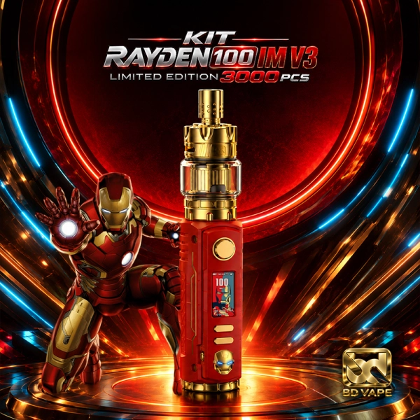Pack Rayden 100 V3.0 IM Limited Edition 3000pcs – BD Vape 4 pack rayden 100 v3.0 IM Limited Edition BD Vape 100W